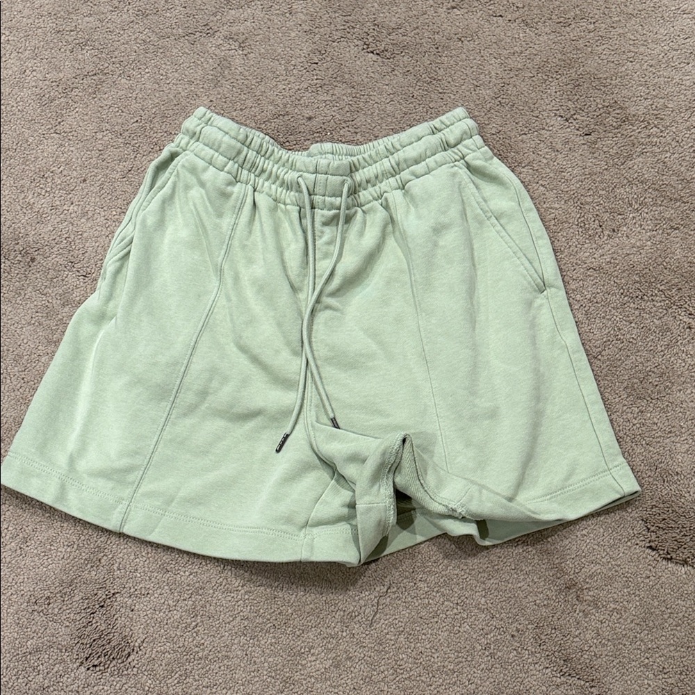 Light Green Casual Shorts